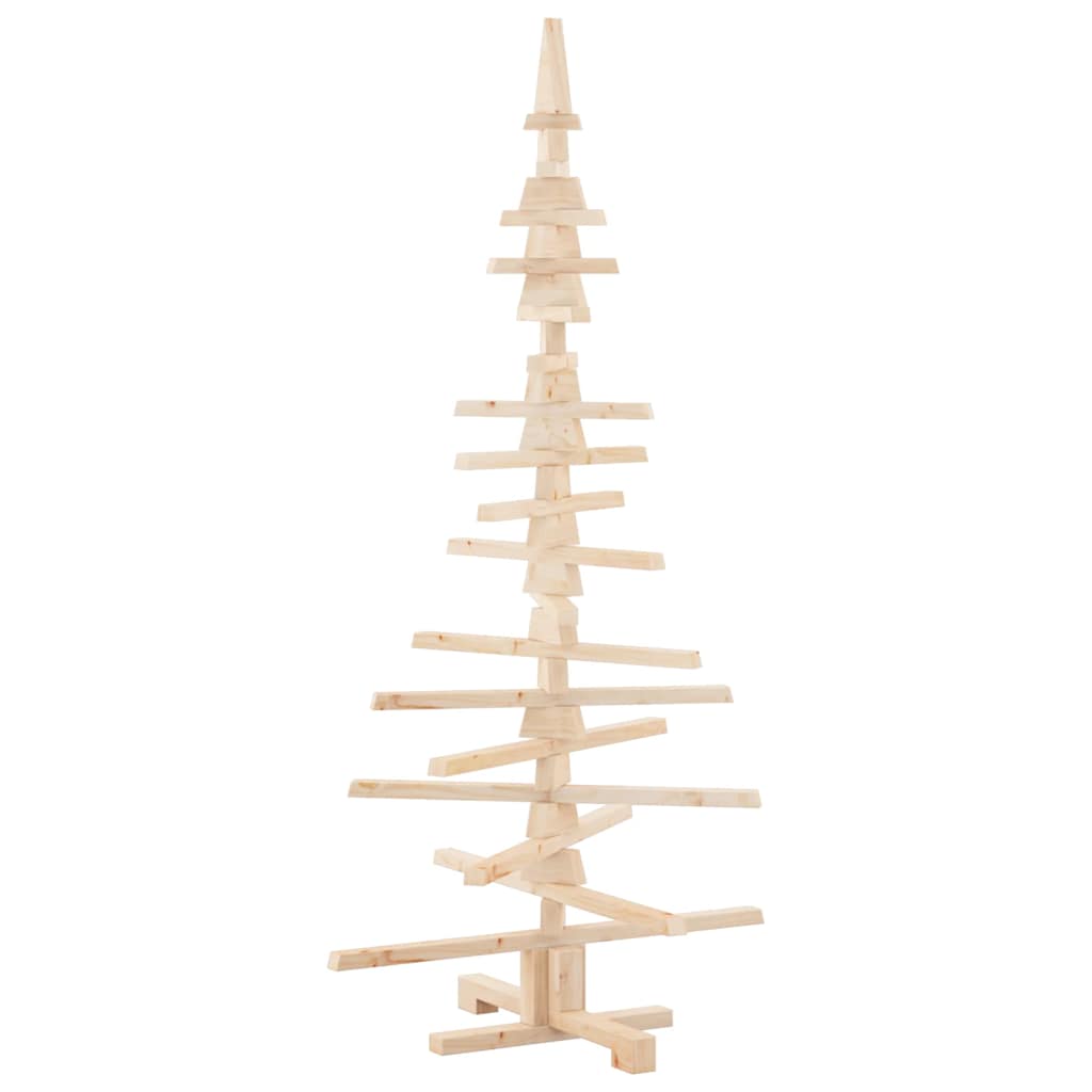 Wooden Christmas Tree Solid Pine Wood Natural with Unfinished