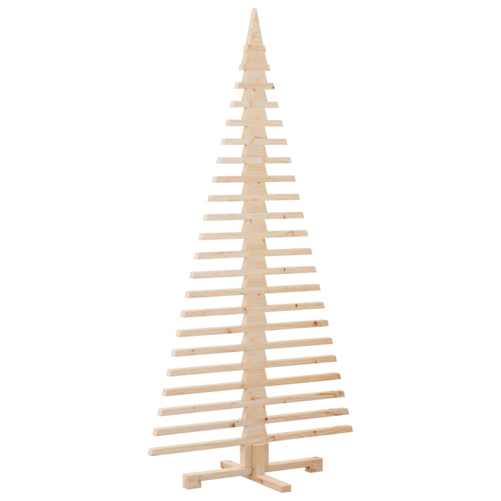Wooden Christmas Tree Solid Pine Wood Natural with Unfinished