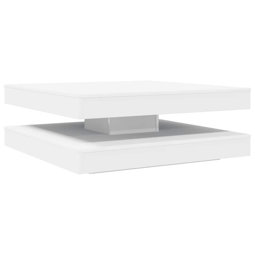 Coffee Table 360-Degree Rotatable White 90x90x34,5 cm