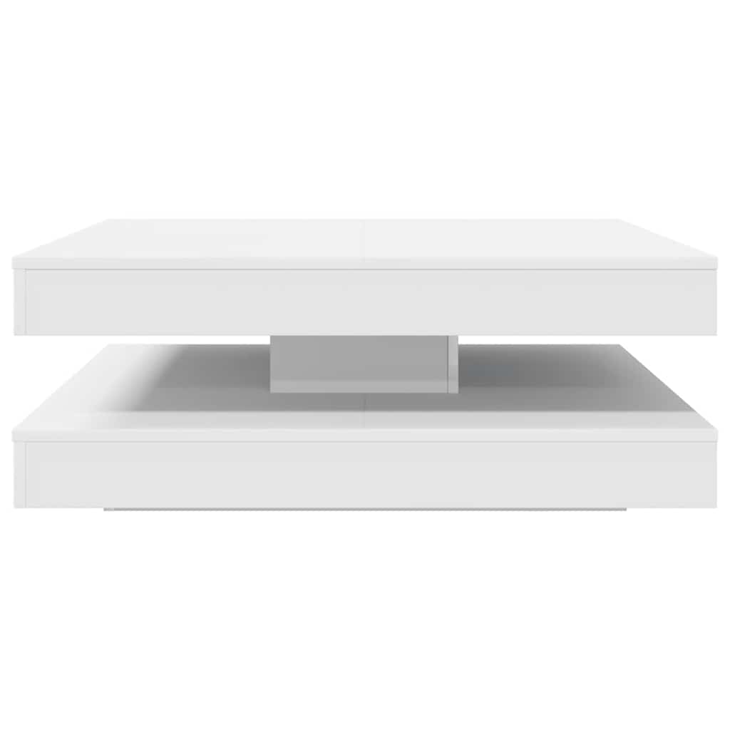 Coffee Table 360-Degree Rotatable White 90x90x34,5 cm