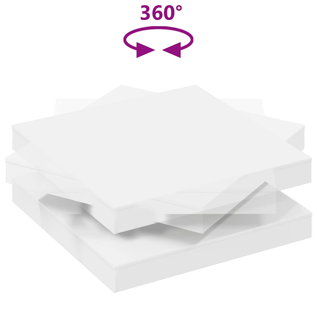 Coffee Table 360-Degree Rotatable White 90x90x34,5 cm