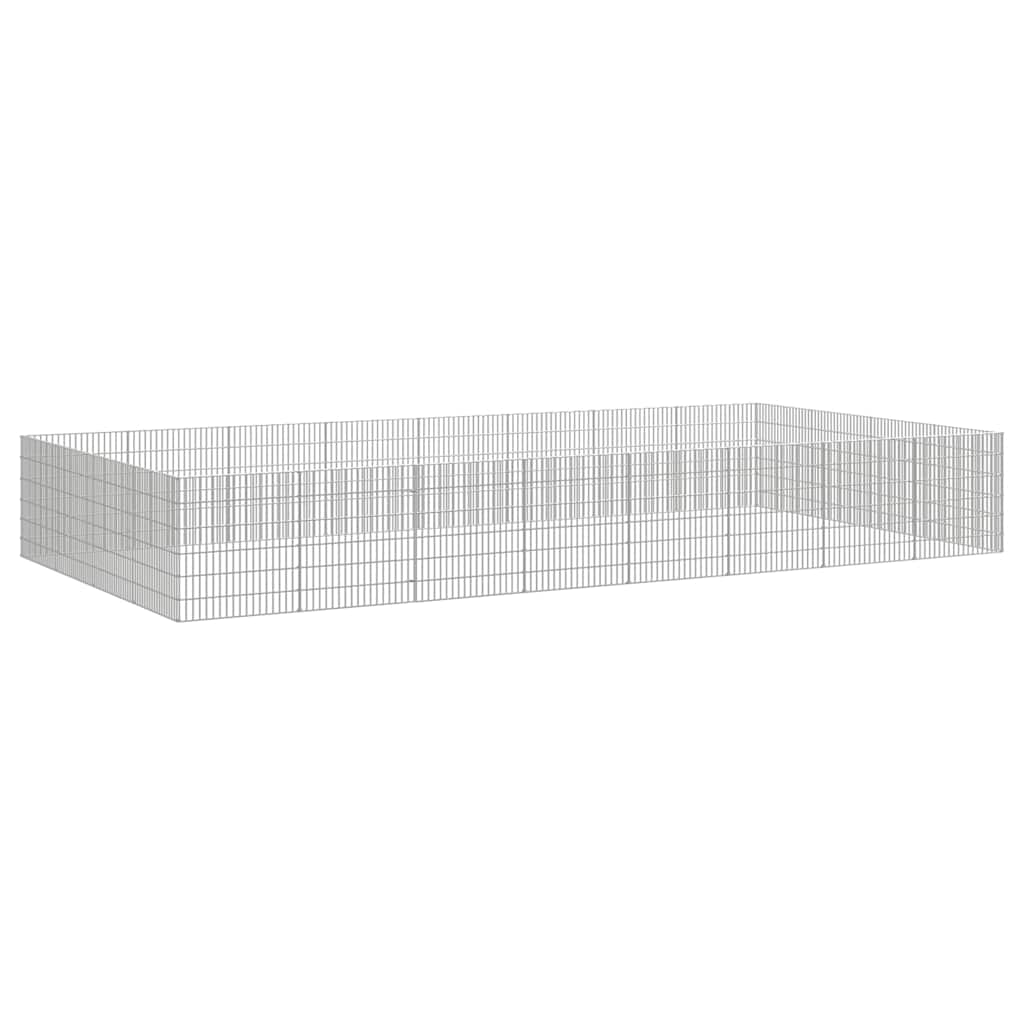 Free Range Animal Enclosure 24-Panel 54x60 cm Galvanised Iron