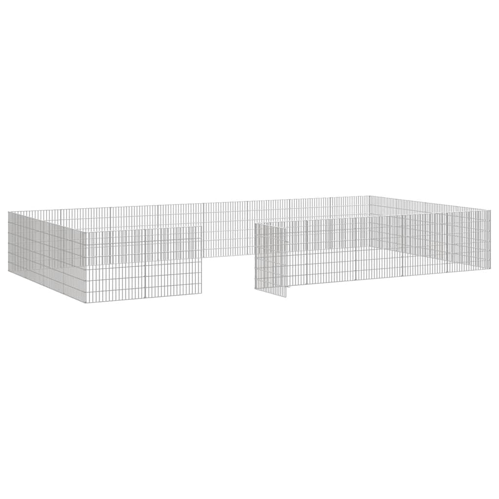 Free Range Animal Enclosure 24-Panel 54x60 cm Galvanised Iron