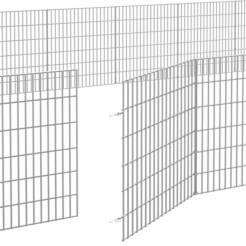 Free Range Animal Enclosure 24-Panel 54x60 cm Galvanised Iron
