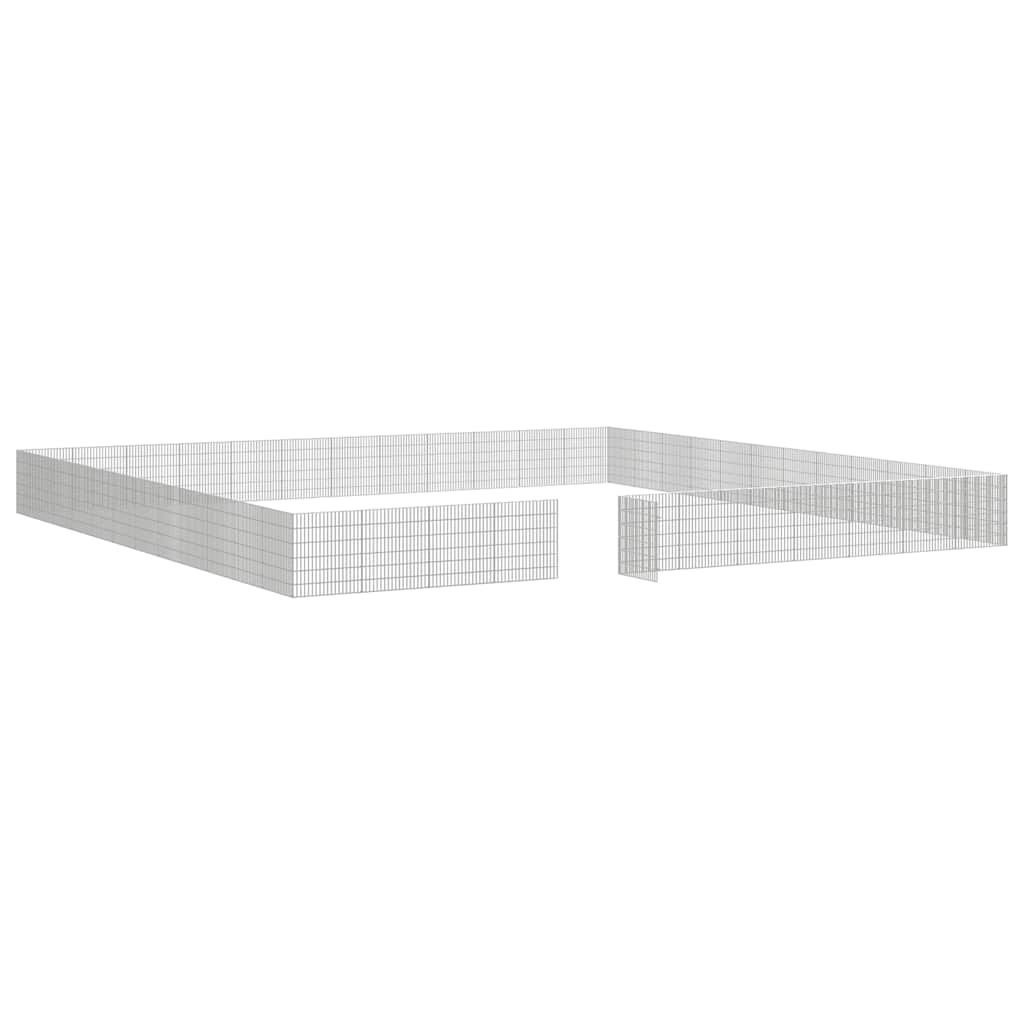 Free Range Animal Enclosure 48-Panel 54x60 cm Galvanised Iron