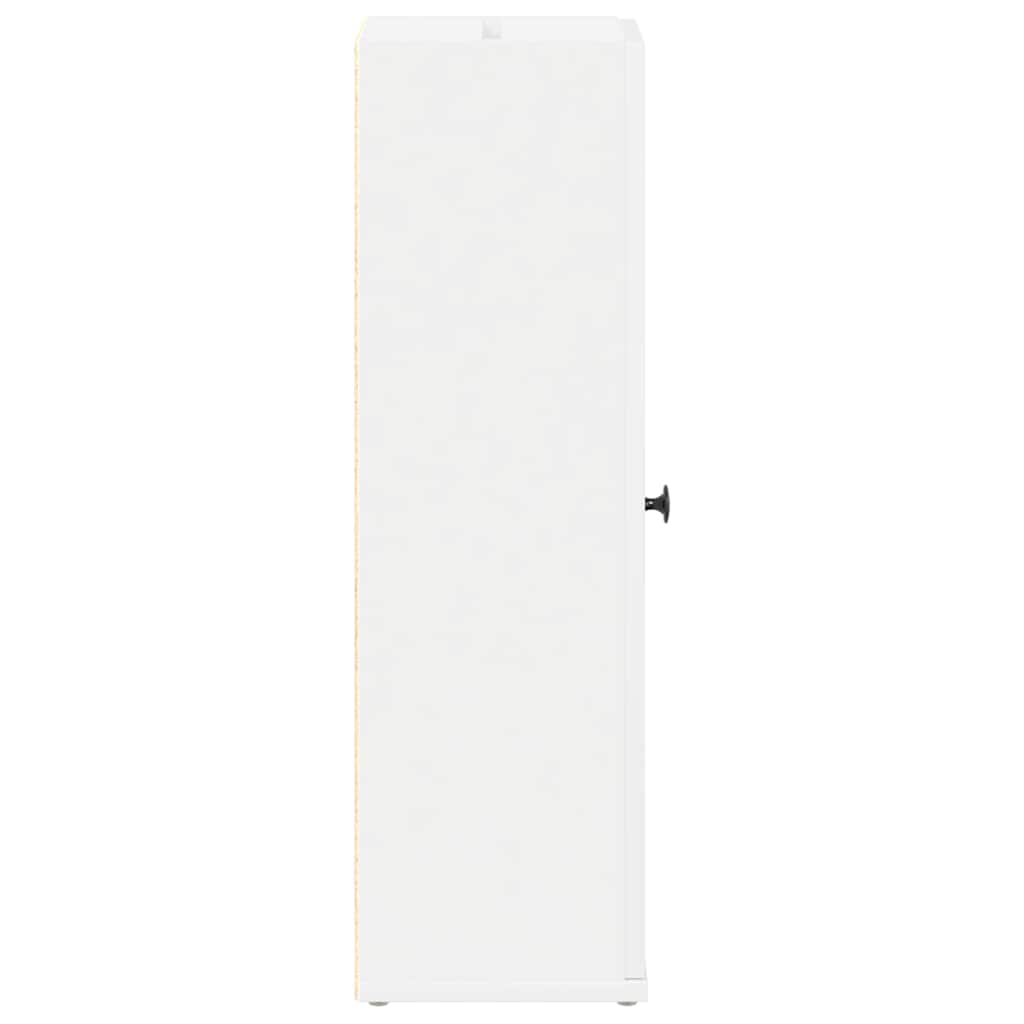 Bathroom Cabinet with Roll Holder White 20.5x22x72 cm