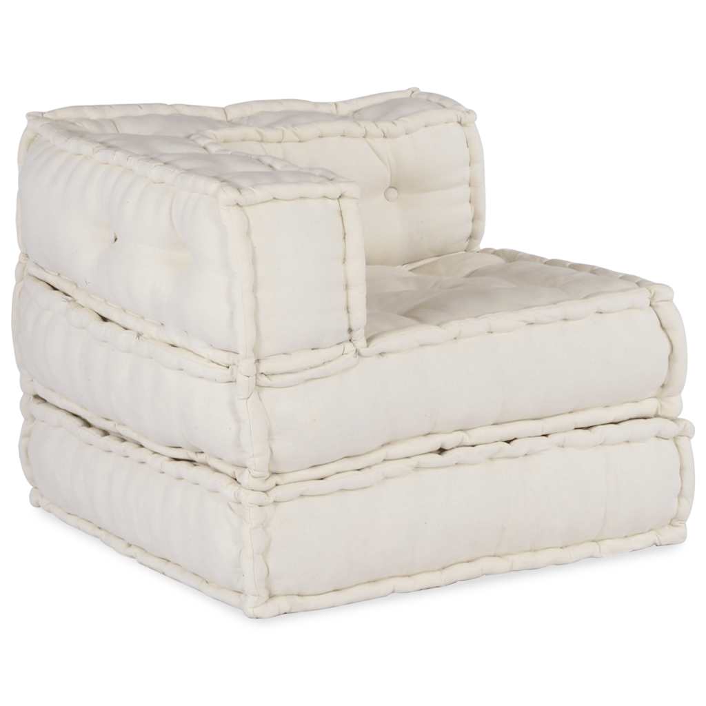 Modular Sofa Unit Cream 70x70x54 Fabric