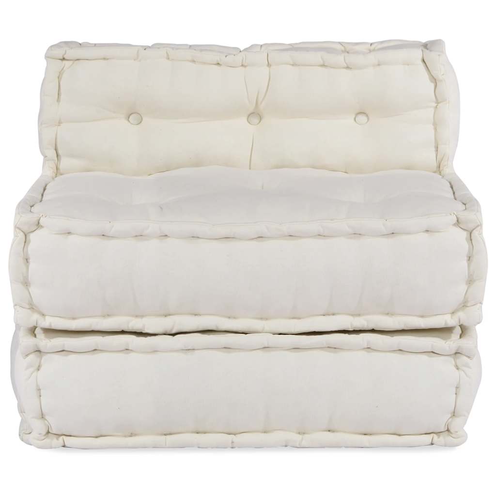 Modular Sofa Unit Cream 70x70x54 Fabric