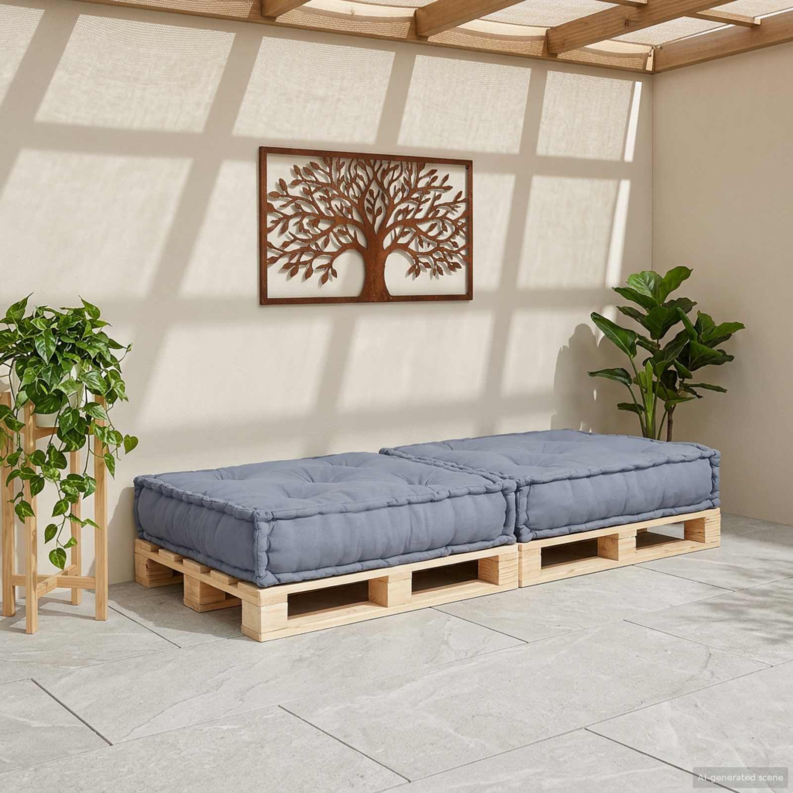 Modular Sofa Unit Grey 70 x 70 x 36 cm Fabric