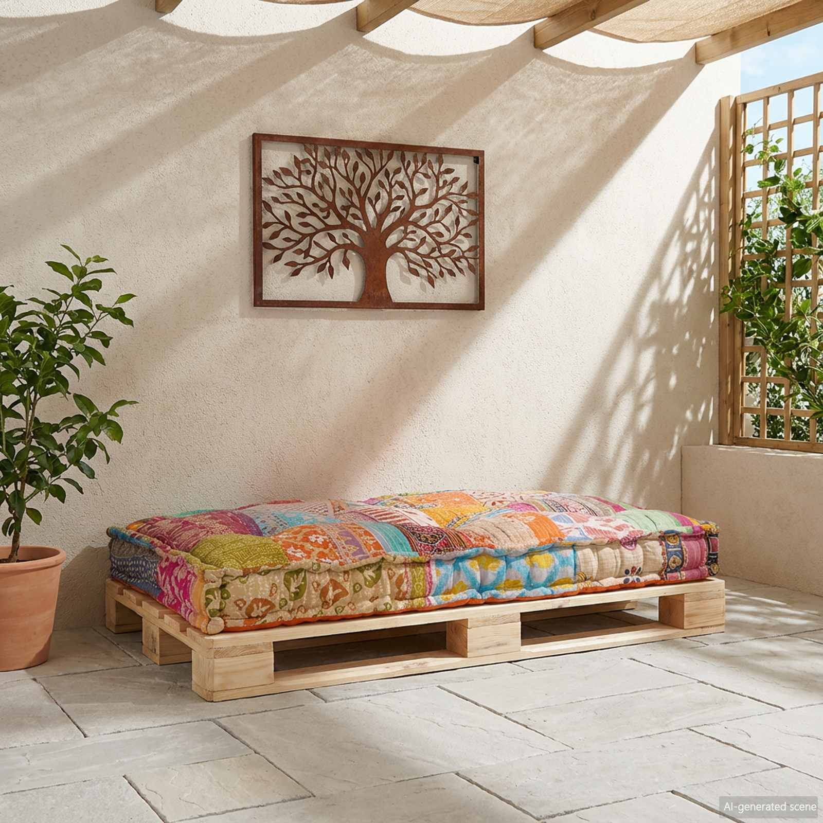 Pallet Sofa Cushion Multicolour 120 x 80 x 12 cm Fabric