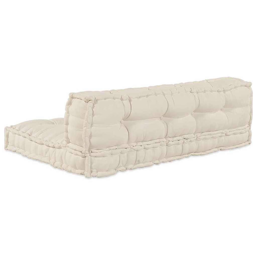 Pallet Sofa Cushion 2 pcs Cream 120 x 80 x 38 cm Fabric