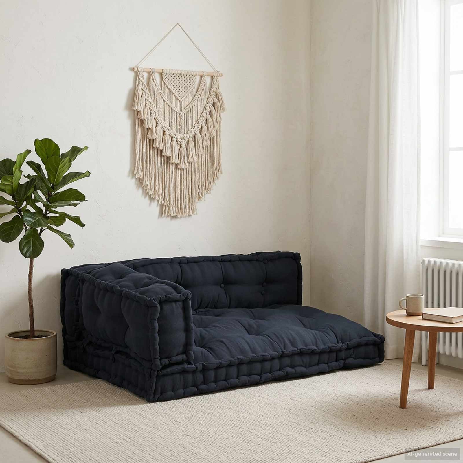 Pallet Sofa Cushion 3 pcs Anthracite 120 x 80 x 38 cm Fabric