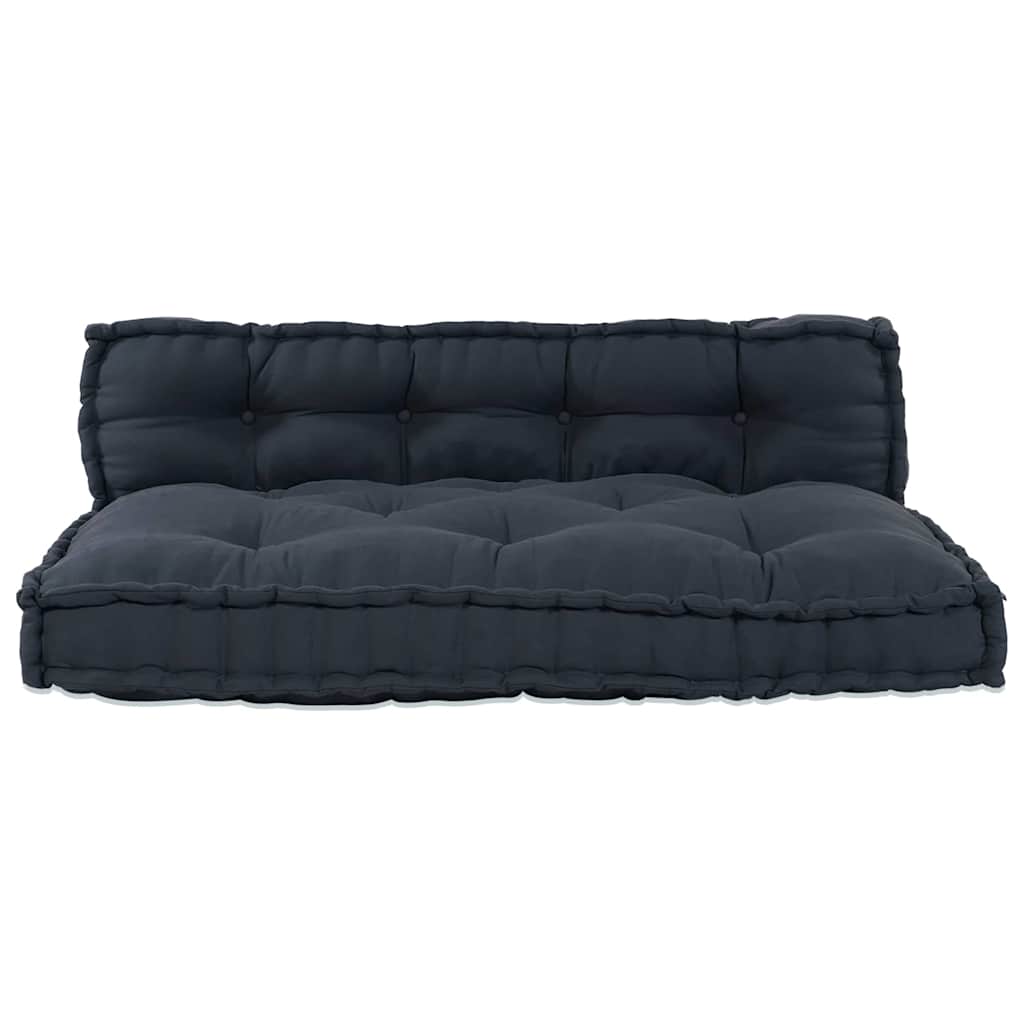 Pallet Sofa Cushion 2 pcs Anthracite 120 x 80 x 38 cm Fabric