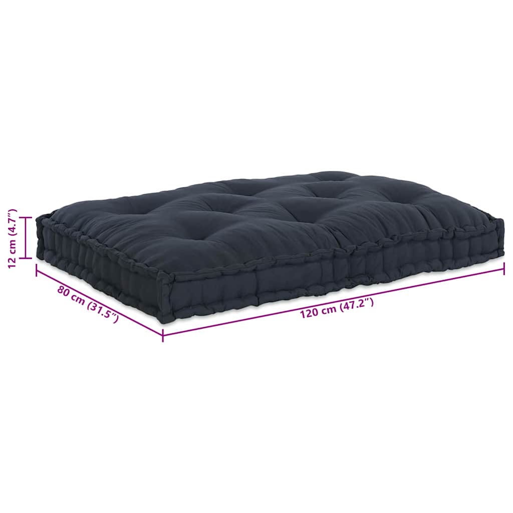 Pallet Sofa Cushion Anthracite 120 x 80 x 12 cm Fabric