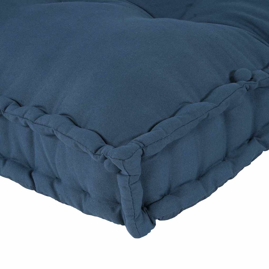 Pallet Sofa Cushion 3 pcs Indigo 120 x 80 x 38 cm Fabric