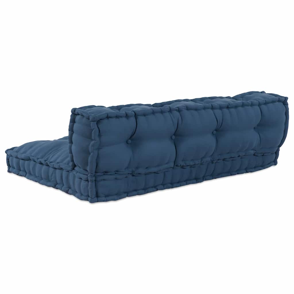 Pallet Sofa Cushion 2 pcs Indigo 120 x 80 x 38 cm Fabric