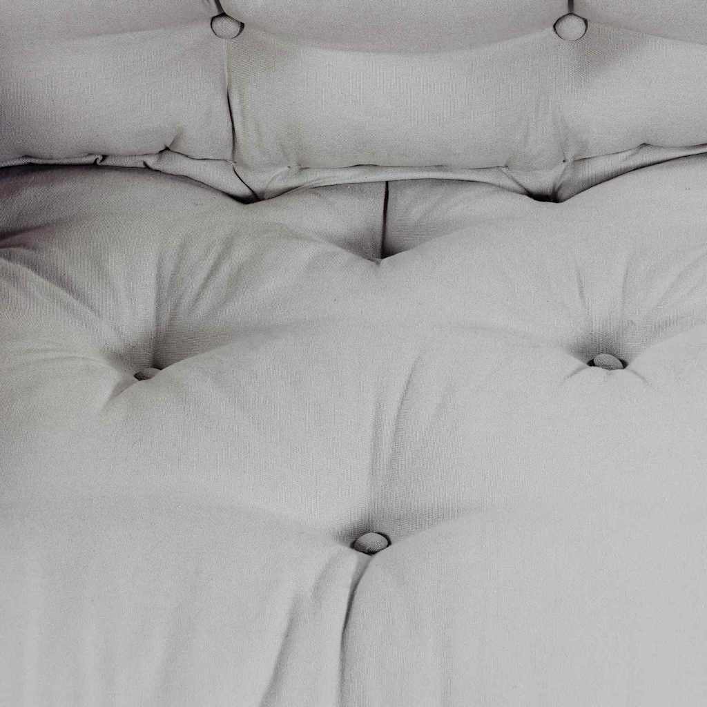 Sofa Cushion 3 pcs Grey Fabric