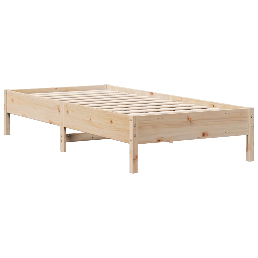 Bookcase Bed without Mattress 90x190cm Solid Wood Pine
