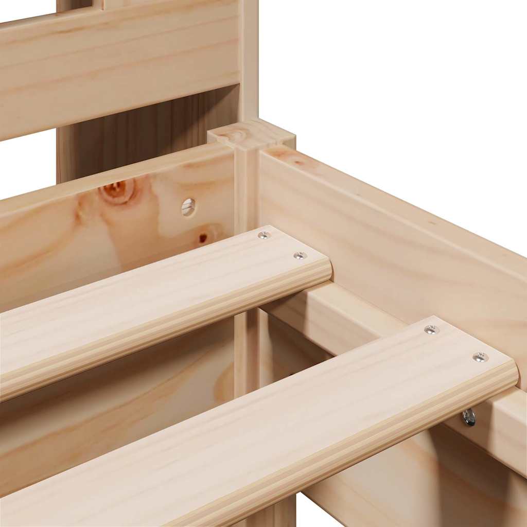 Bookcase Bed without Mattress 90x190cm Solid Wood Pine