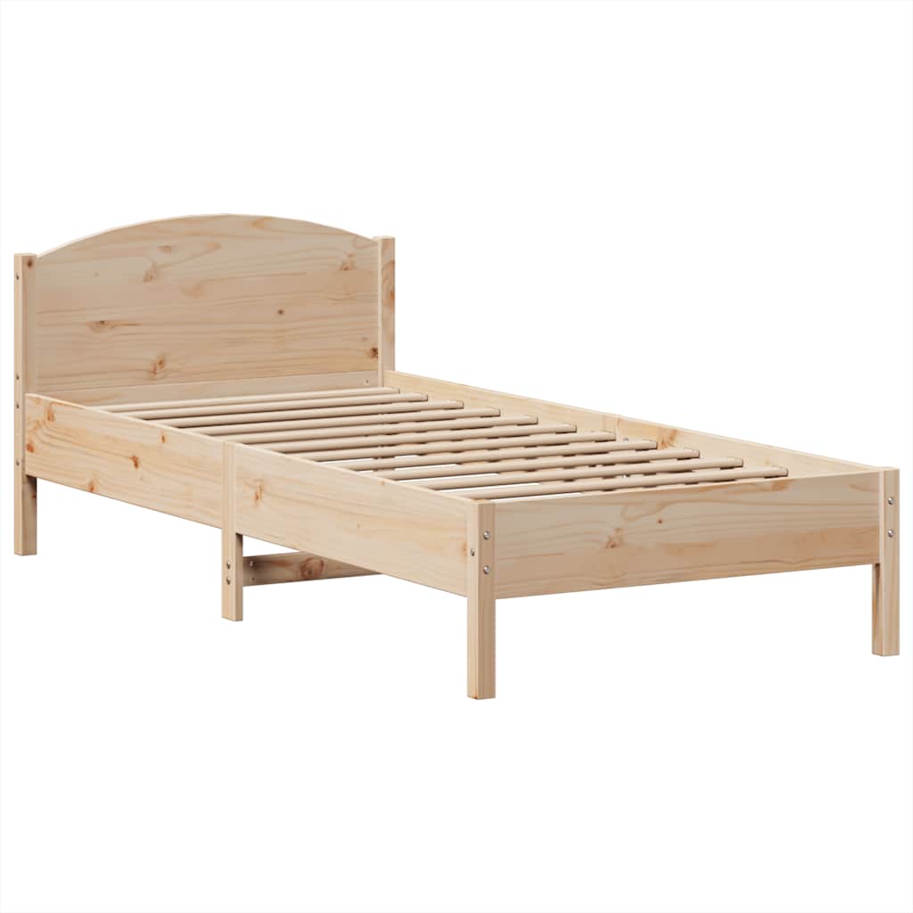 Bookcase Bed without Mattress 90x190cm Solid Wood Pine