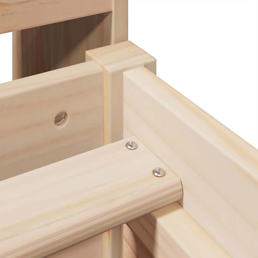 Bookcase Bed without Mattress 90x190cm Solid Wood Pine