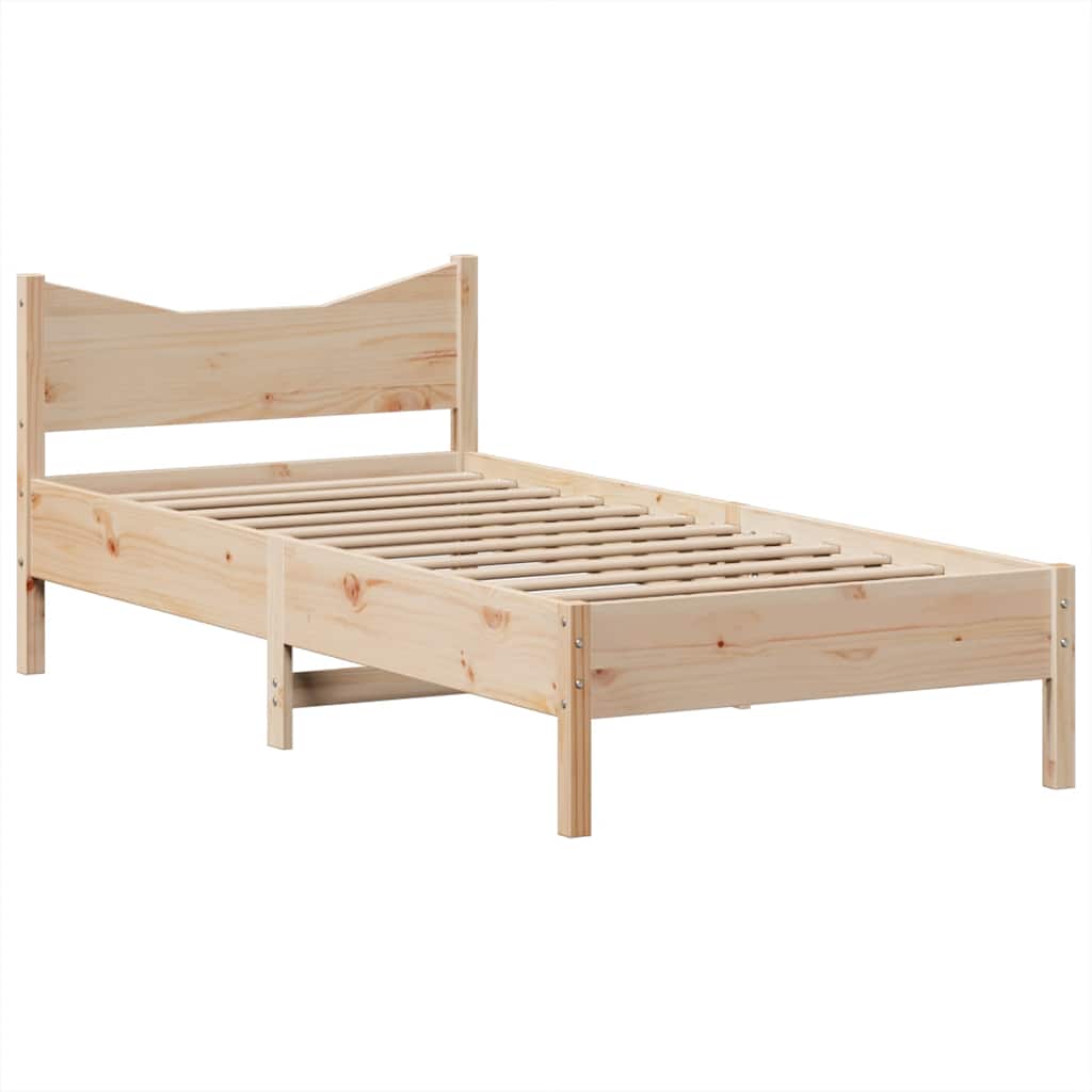 Bed Frame without Mattress 90x190 cm Solid Wood Pine