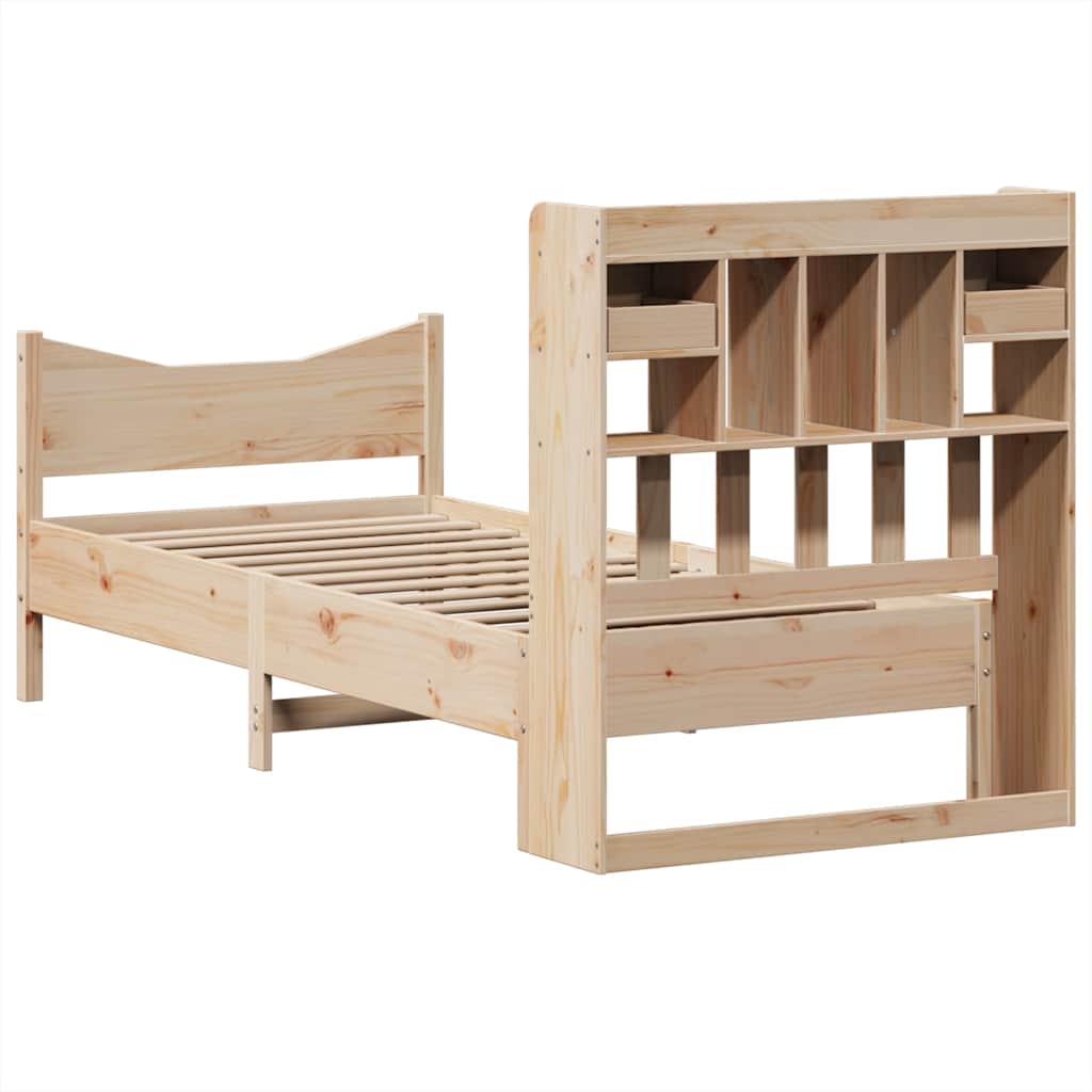Bed Frame without Mattress 90x190 cm Solid Wood Pine