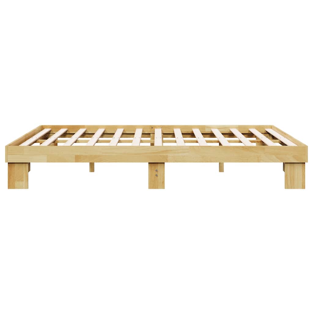 Bed Frame without Mattress 150x200 cm Solid Wood Oak