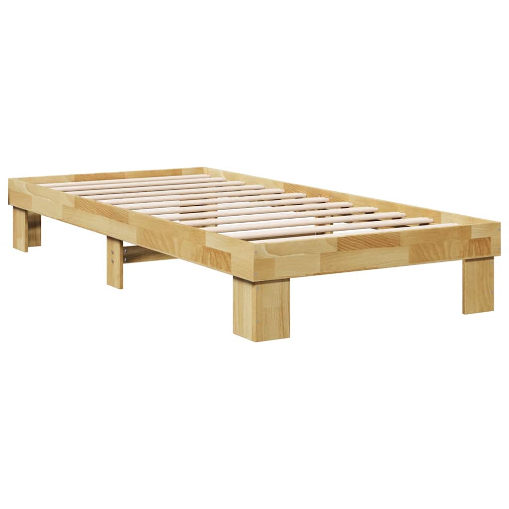 Bed Frame without Mattress 90x190 cm Solid Wood Oak