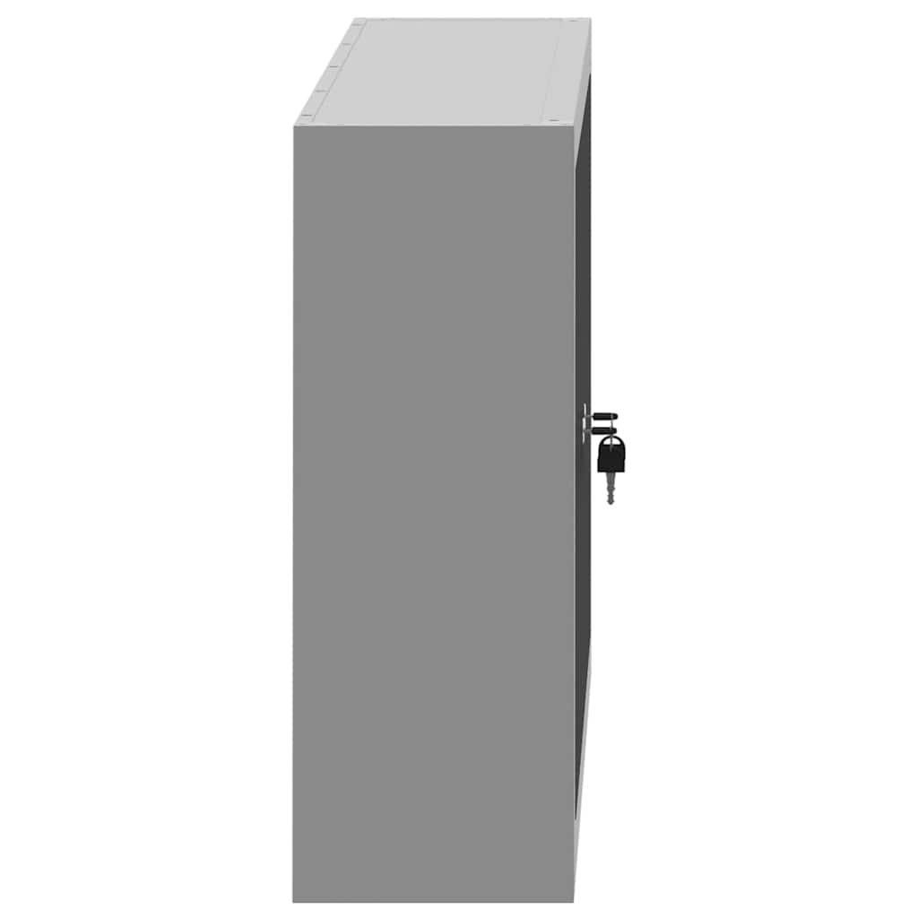 Tool Cabinet with Shelf Black and Grey 100 x 20 x 55 cm Steel
