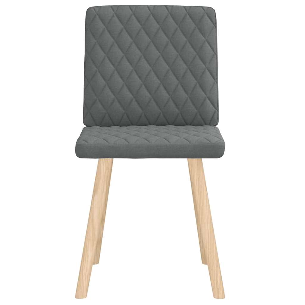 Dining Chairs 2 pcs Dark Grey Fabric
