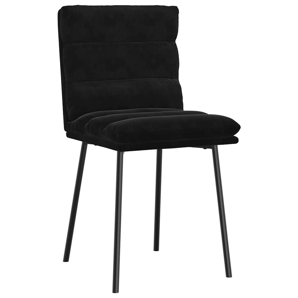 Dining Chairs 2 pcs Black Velvet