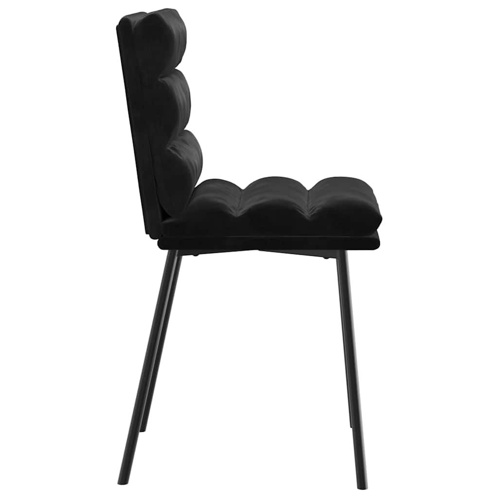 Dining Chairs 2 pcs Black Velvet