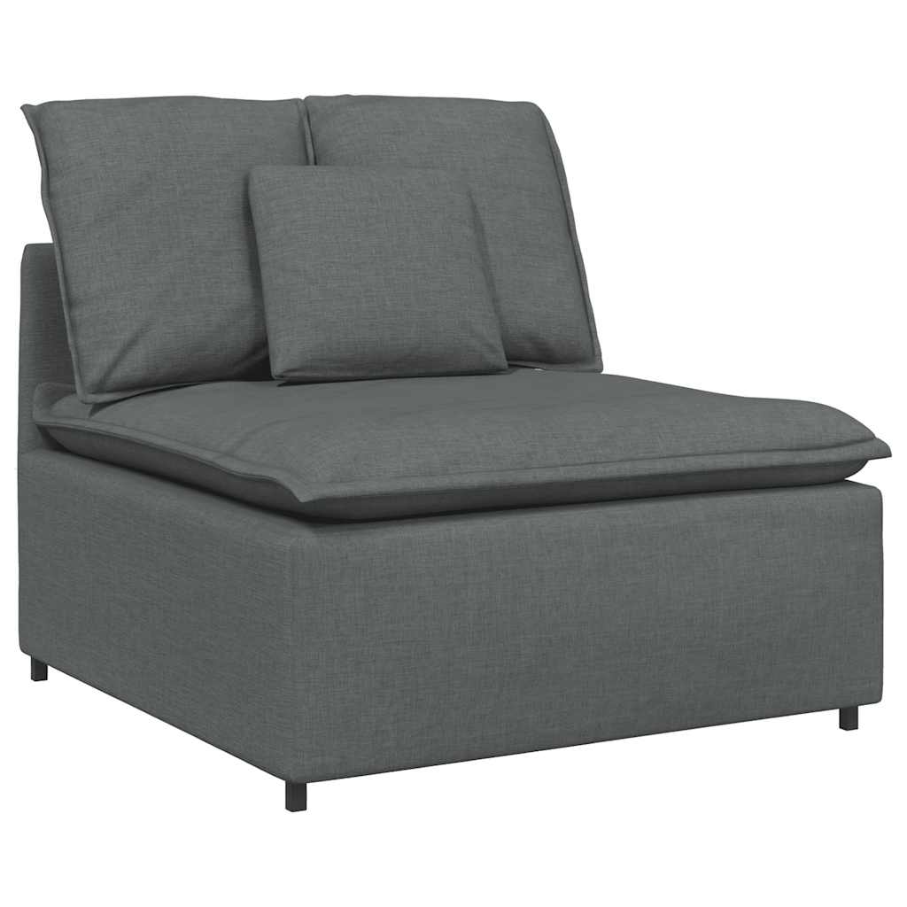 Modular Sofa with Cushions Dark Grey
