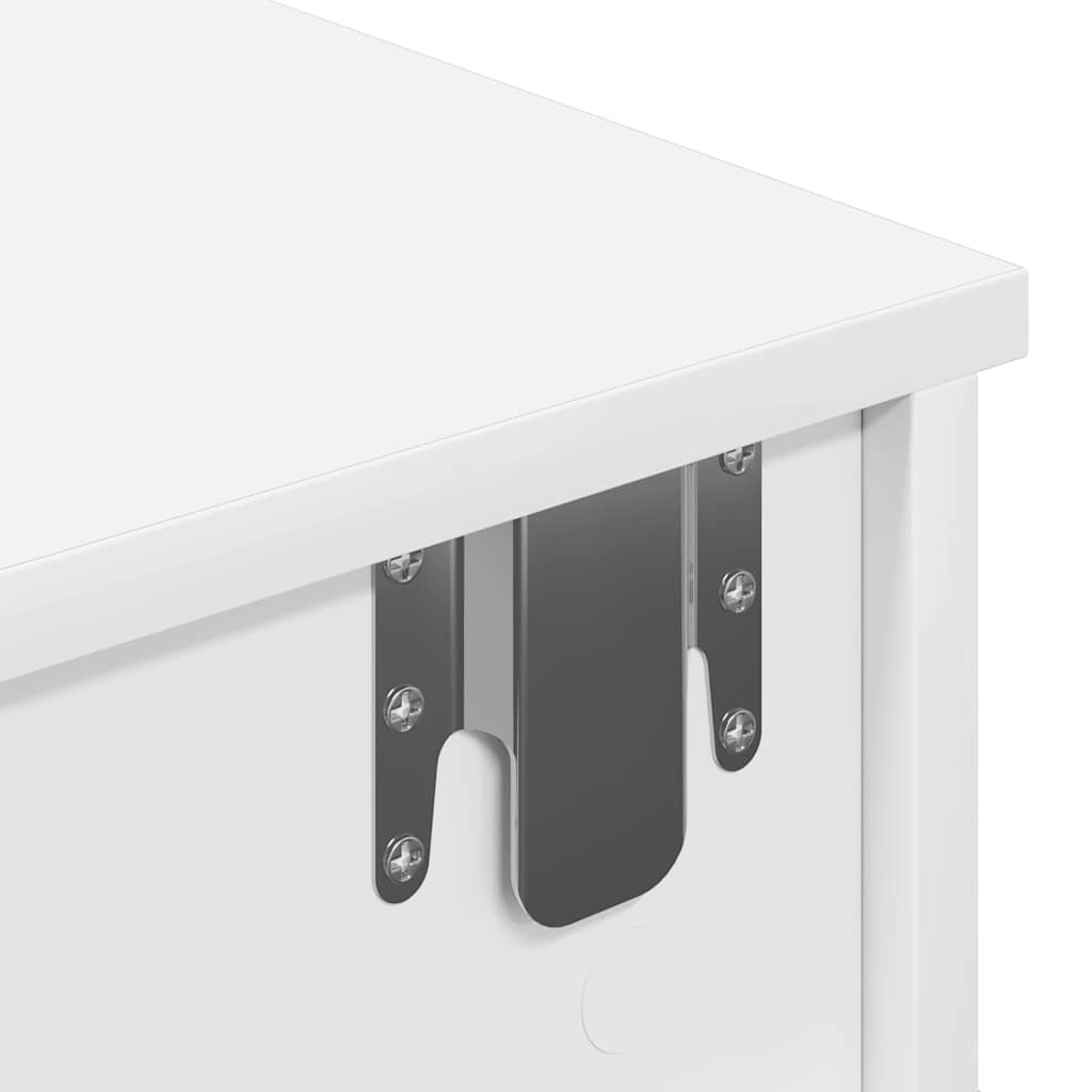 Wall Shelf with Drawers White 60x28x15 cm Engineered Wood