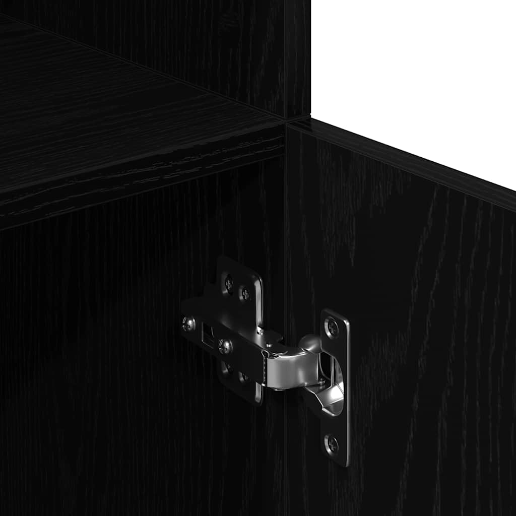Kitchen Cabinet Black 57x41,5x131,5 cm Engineered Wood