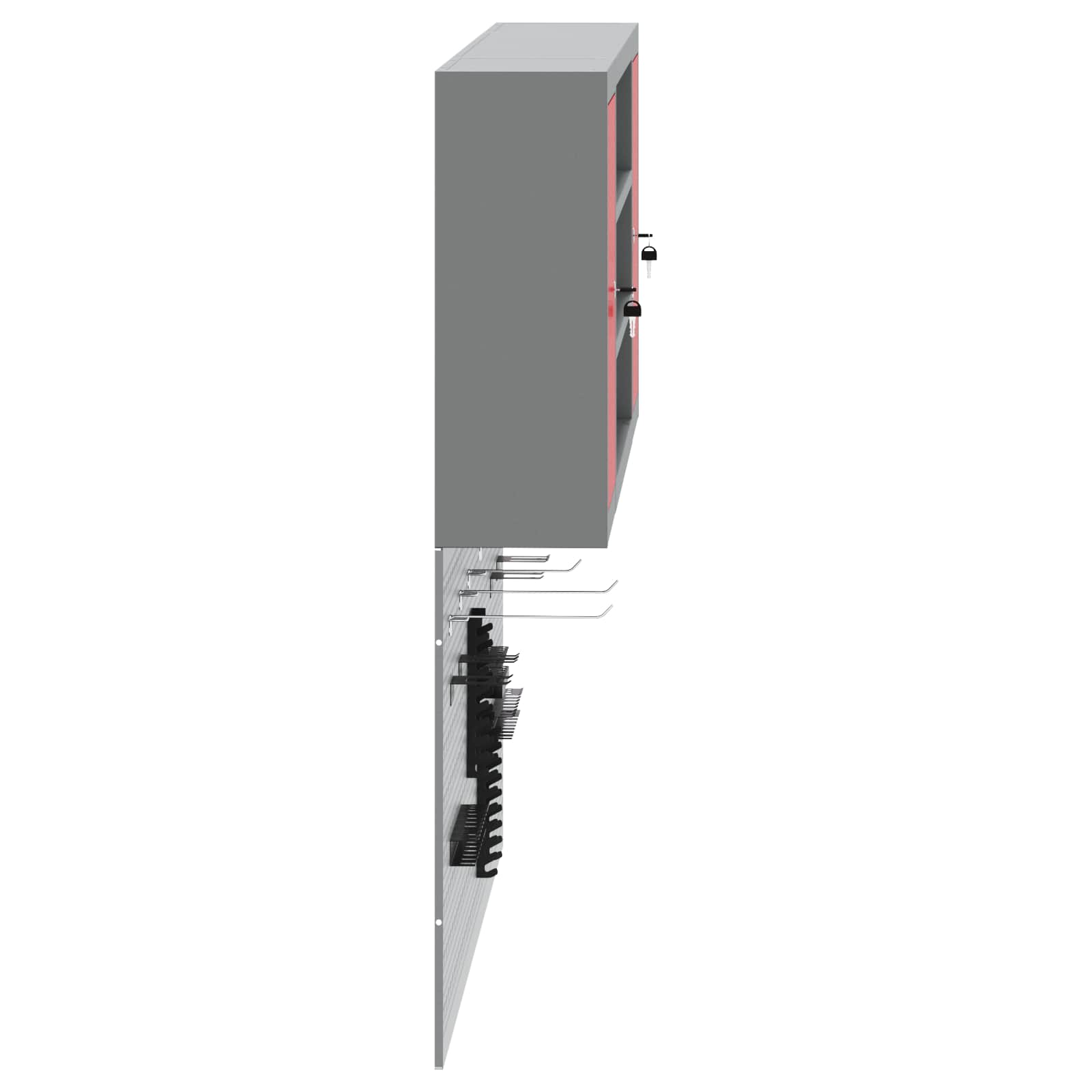 Tool Cabinet Set with Shelf 6 pcs Red Powder-Coated Steel