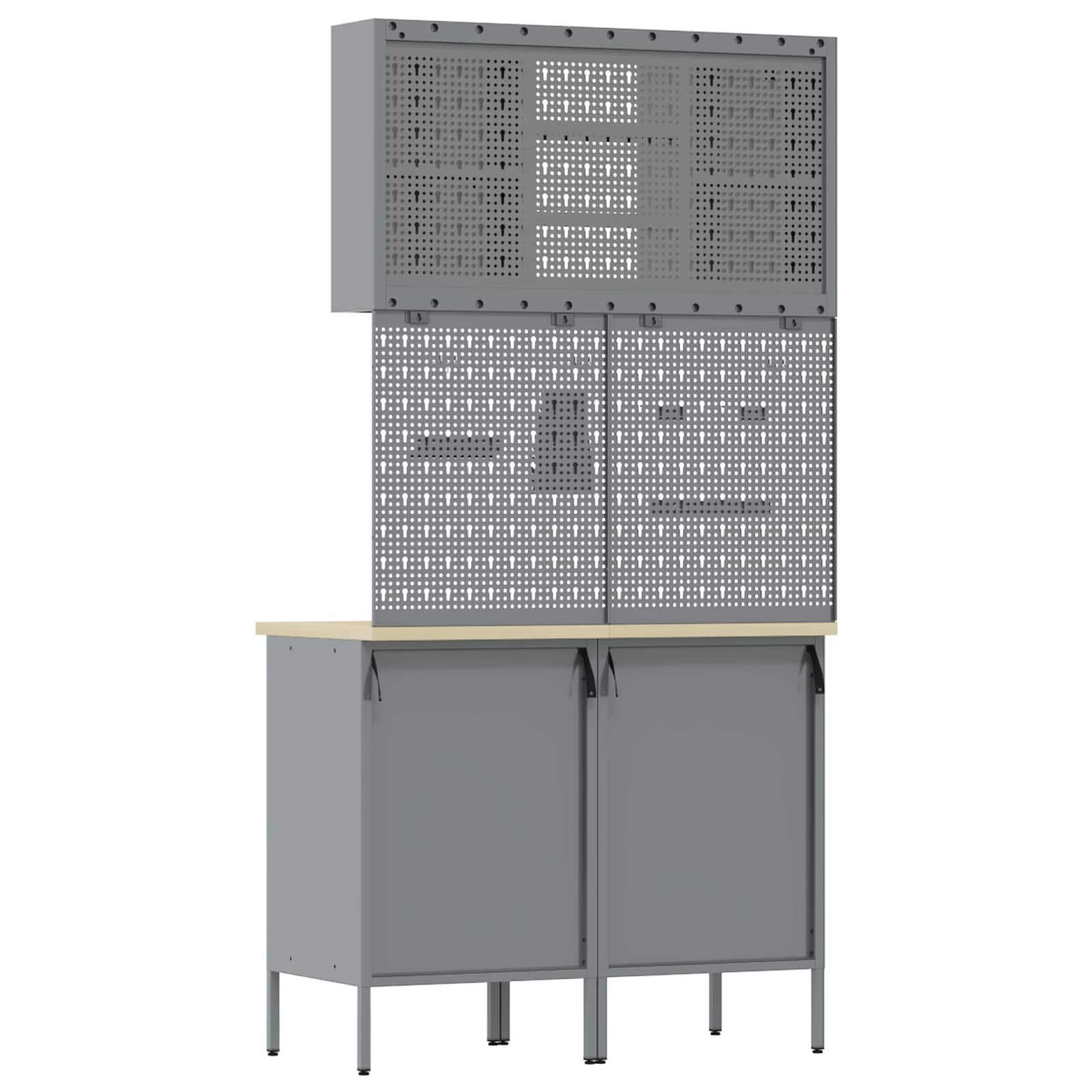 Work Cabinet Set with Drawer with Shelf 5 pcs Black