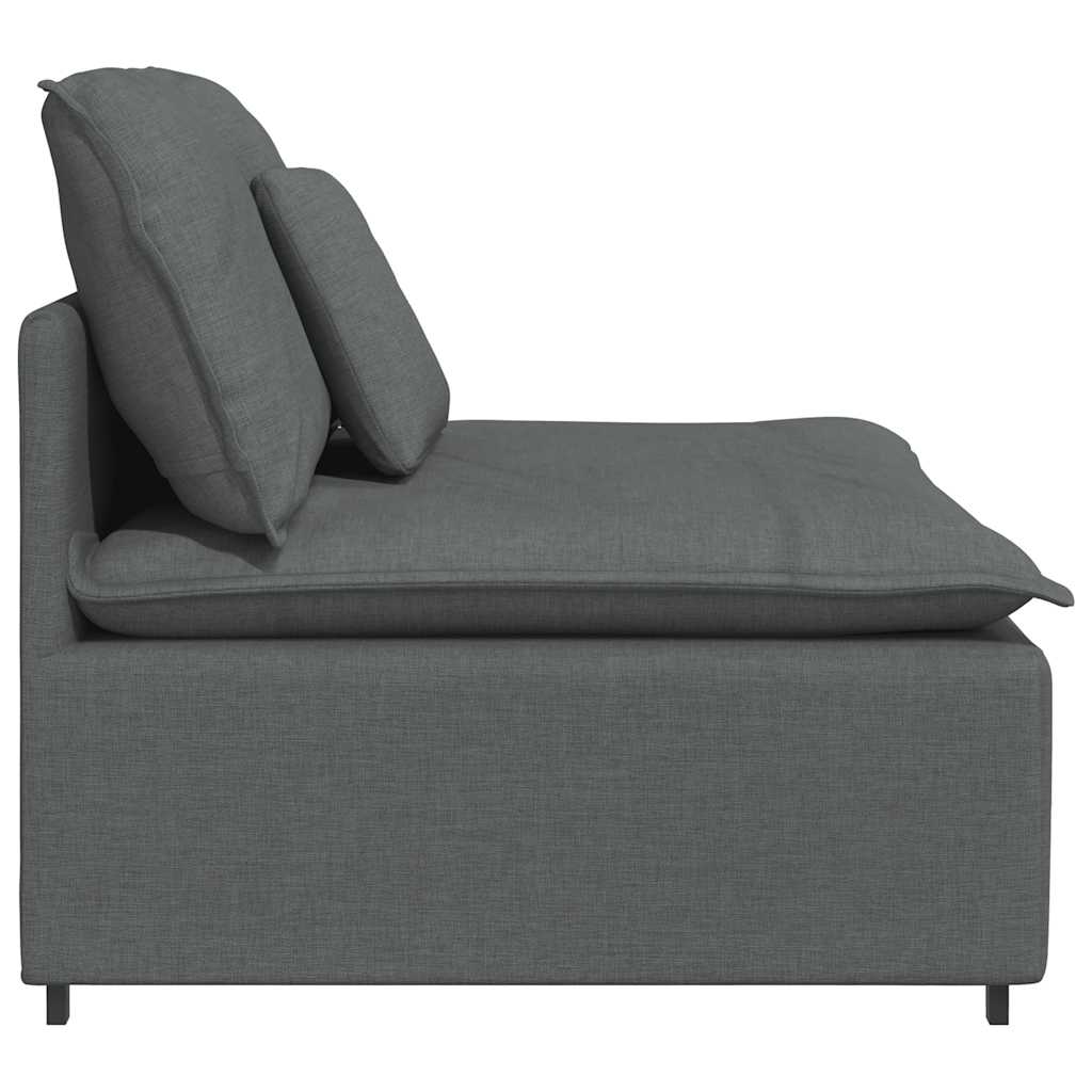 Modular Sofa Centre Module with Cushions Dark Grey 100 cm