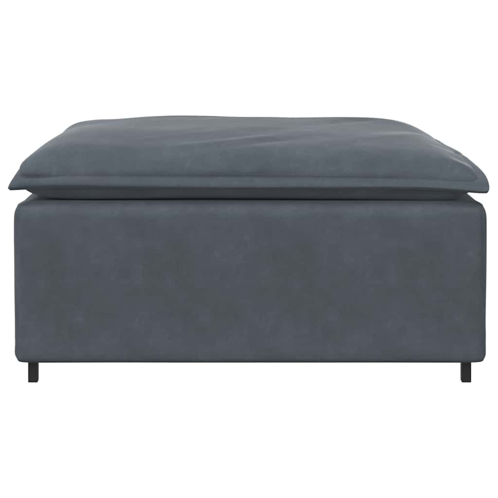 Modular Sofa Footstool Module Dark Grey 100x100x48 cm