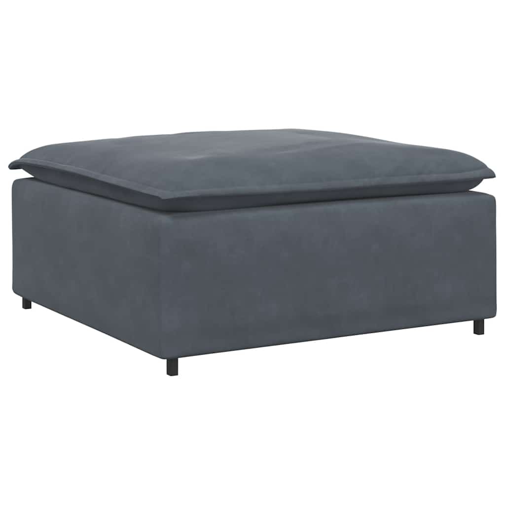 Modular Sofa Footstool Module Dark Grey 100x100x48 cm