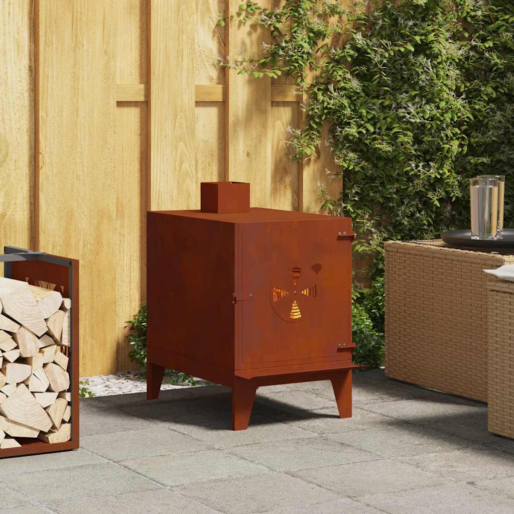 Camping Stove 35x50x60 cm Corten Steel