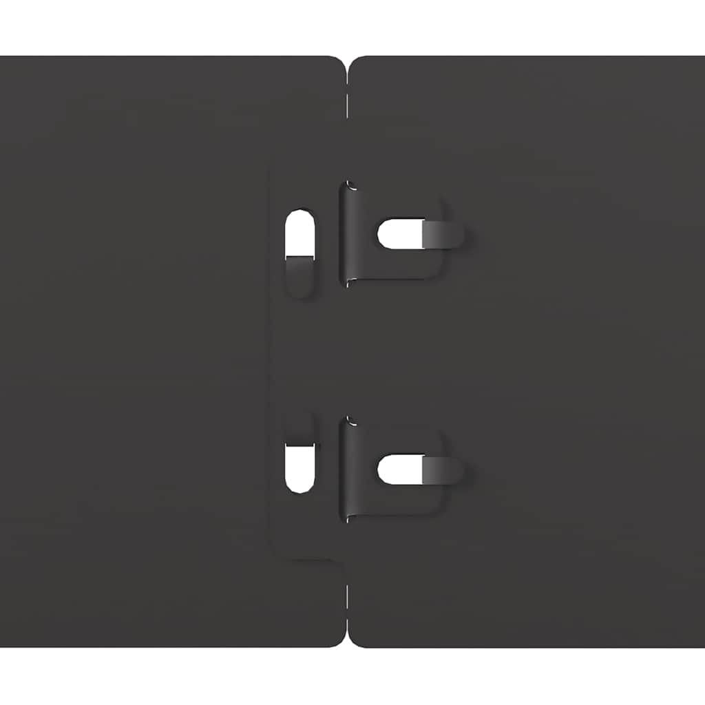 Lawn Edgings 50 pcs Black 10x103 cm Cold-rolled Steel