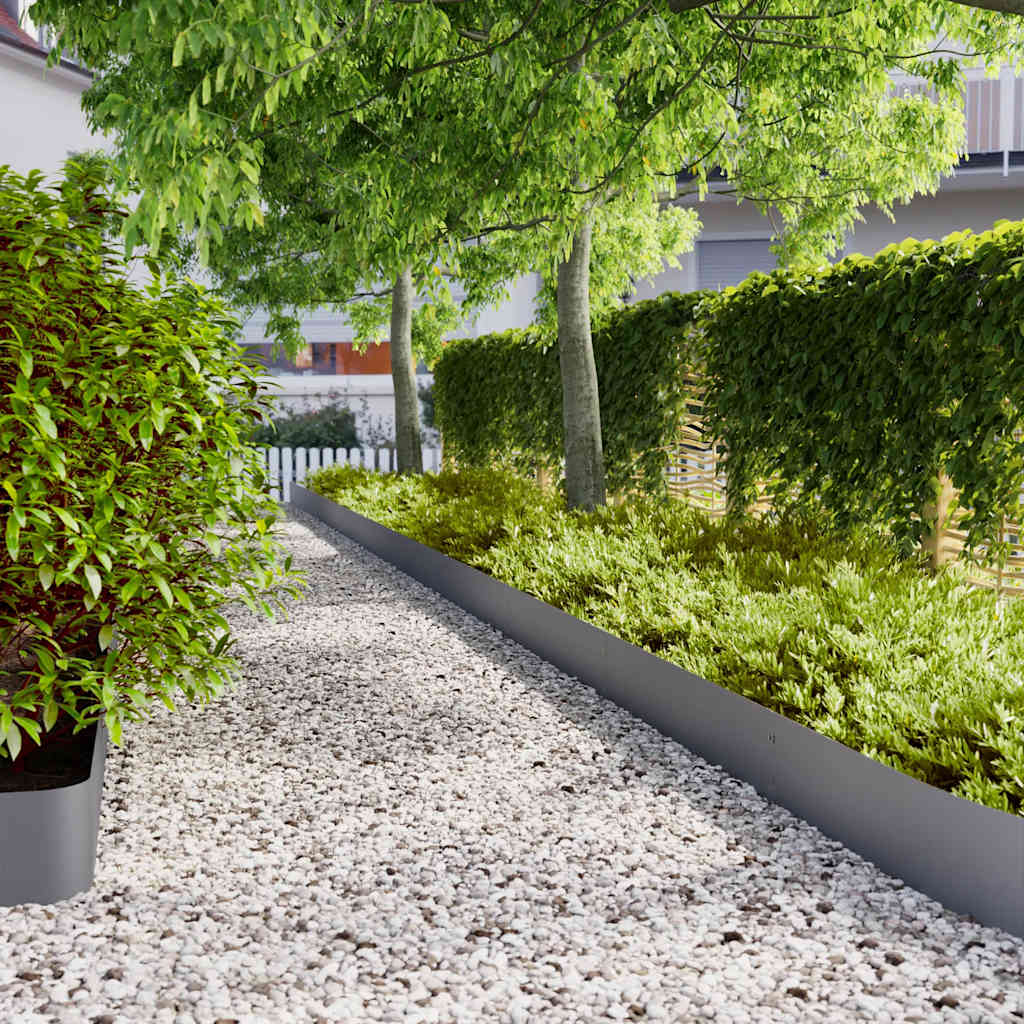 Lawn Edging 30 pcs 20 x 103 cm Cold-rolled steel Anthracite