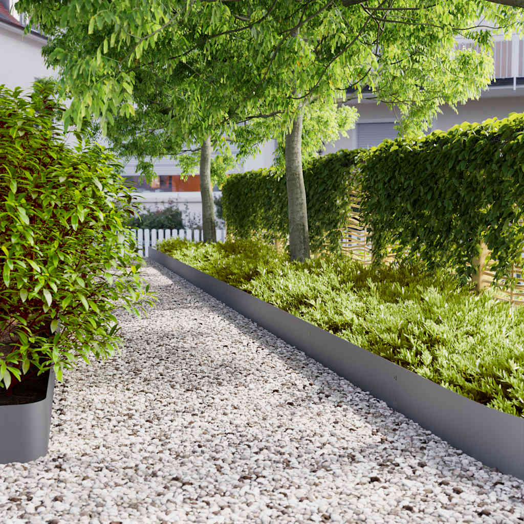 Lawn Edgings 30 pcs Anthracite 20x103 cm Cold-rolled Steel