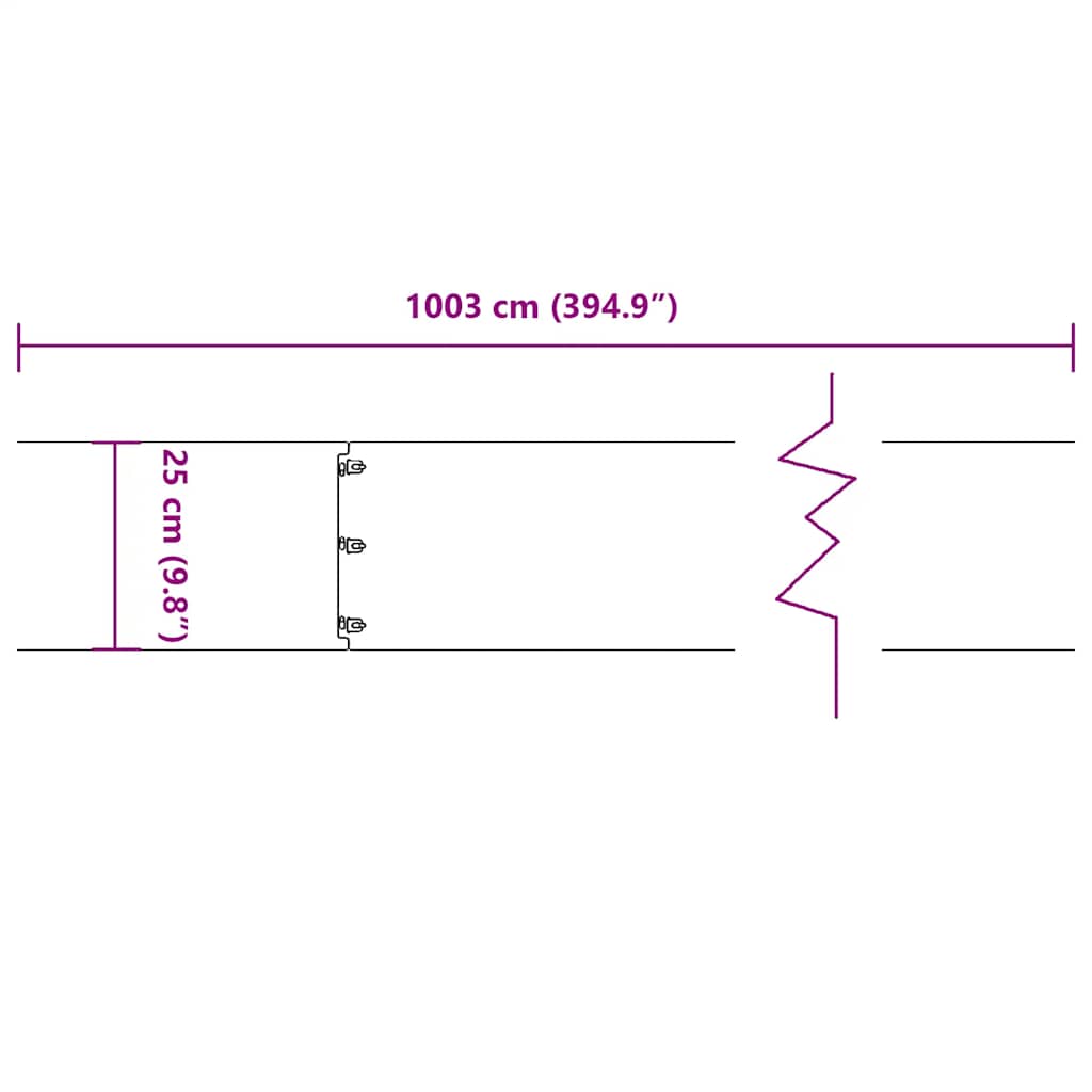 Lawn Edging 10 pcs 25 x 103 cm Cold-rolled steel Black