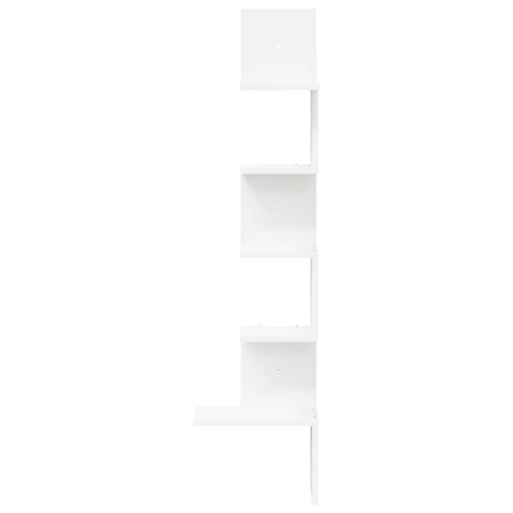 Wall Corner Shelf White 32x32x127.5 cm Engineered Wood