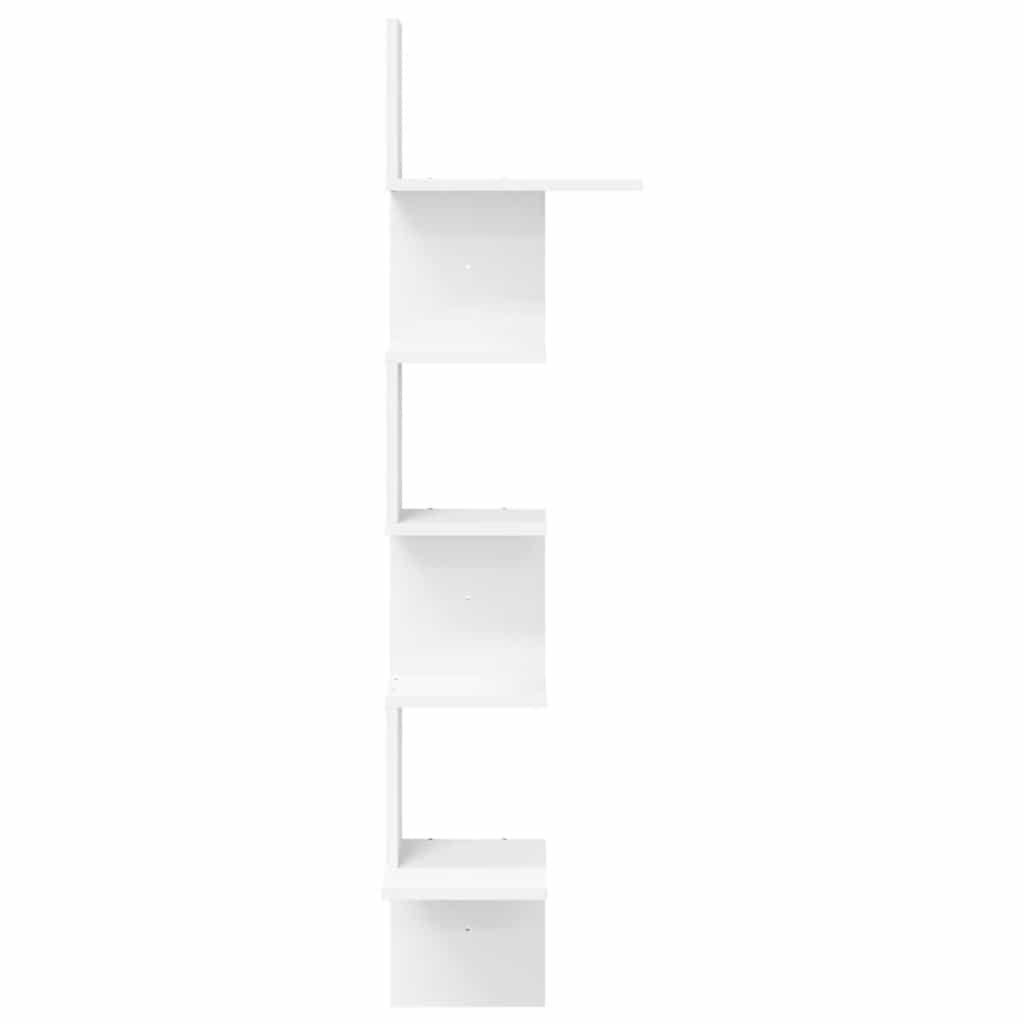 Wall Corner Shelf White 32x32x127.5 cm Engineered Wood