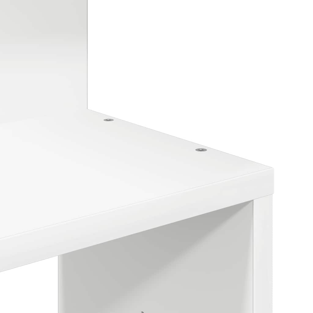 Wall Corner Shelf White 32x32x127.5 cm Engineered Wood