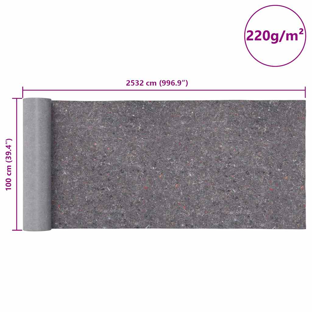 Non-slip Painter Fleece 25 m 220 g/m² Grey